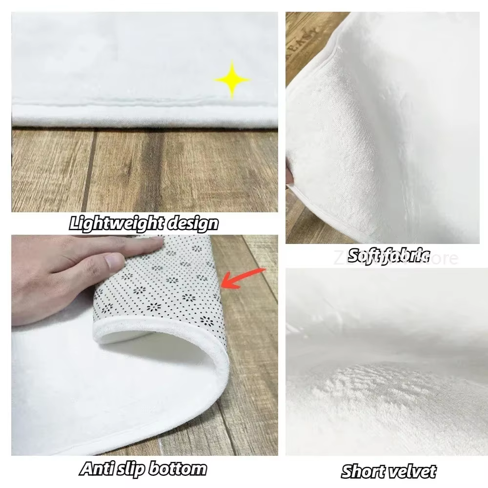 Cream Oval Cloud Rug