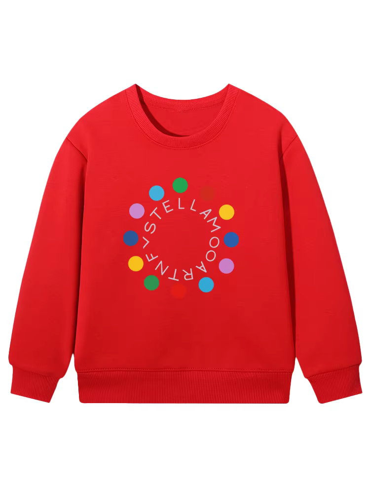 Girls' Colourful Circle Graphic Sweatshirt