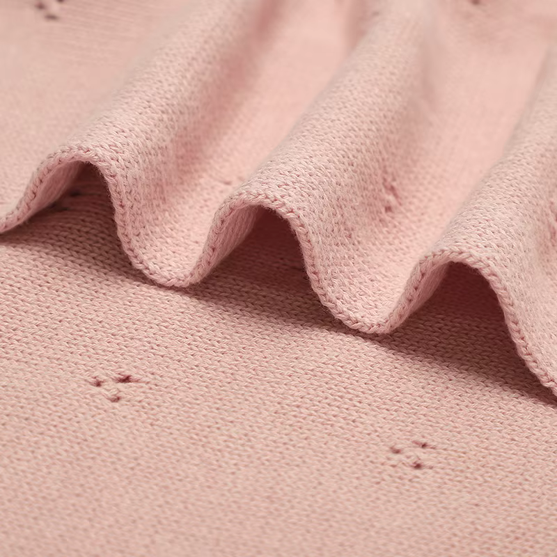 Pointelle Knit Baby Blanket