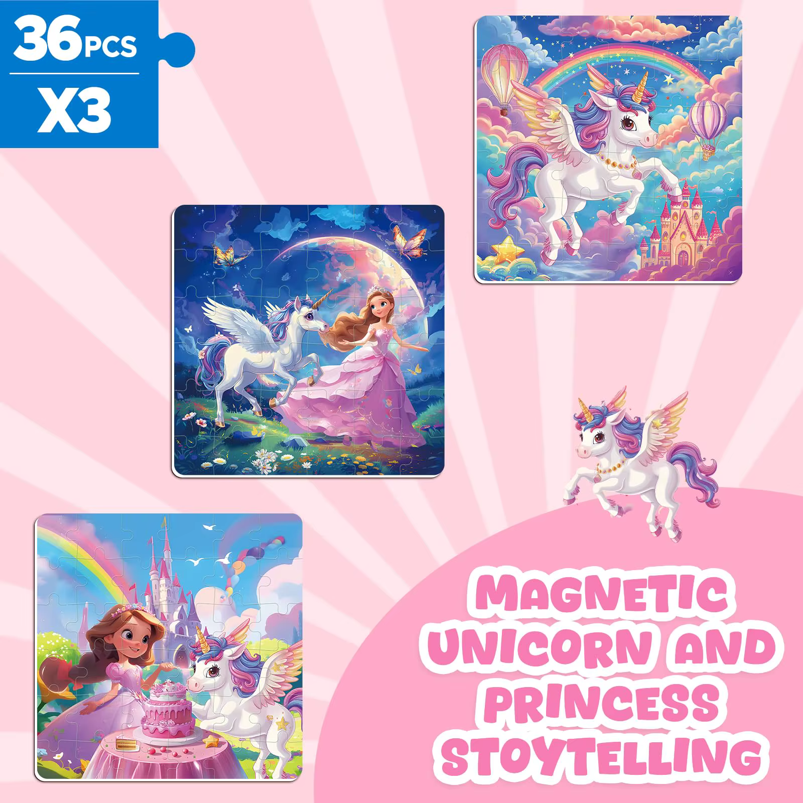 Magnetic Unicorn Puzzle – Dinosaur