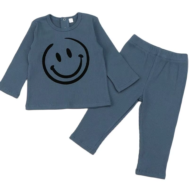 Ribbed Kids' Pyjama Set from Bloom Family Fashion on AliExpress