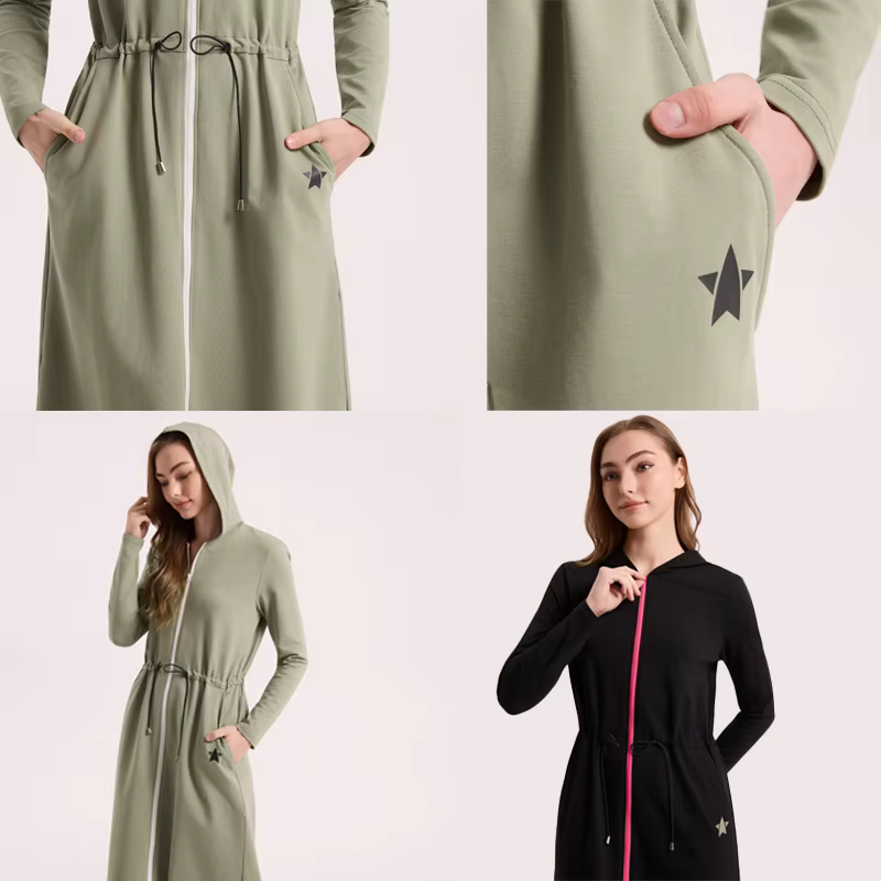 Ali Affordable – Black Dress Hoodie Maxi Dress