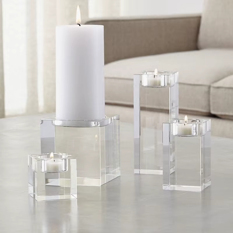Crystal Glass Candle Holder