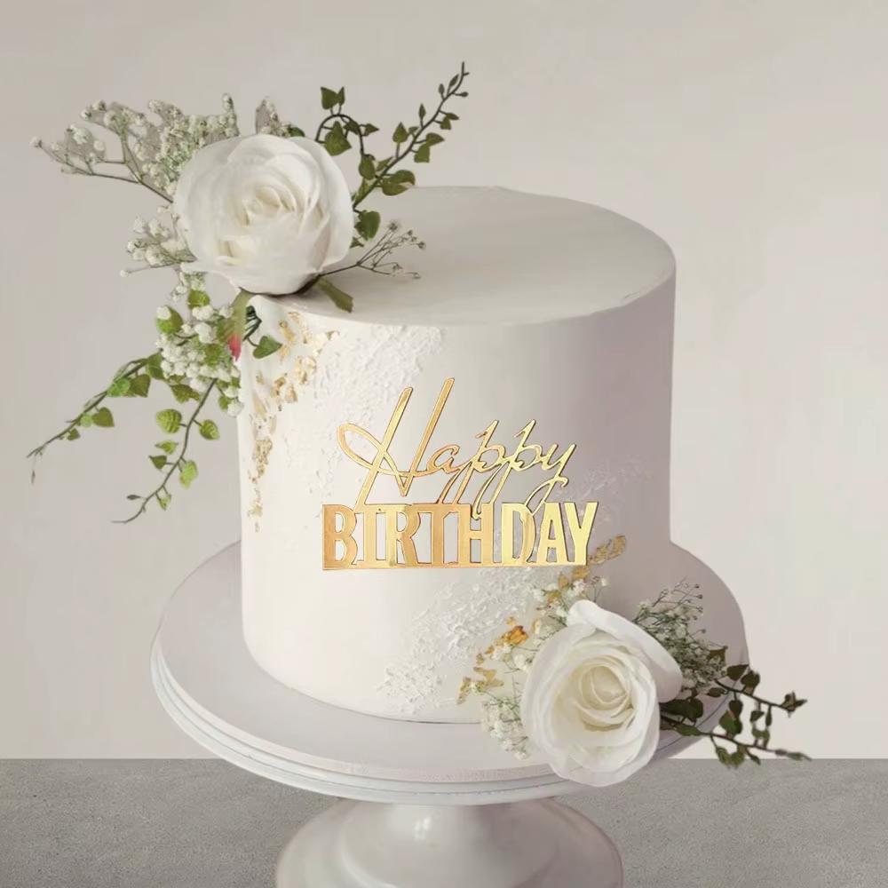 Mirror Acrylic Cake Toppers