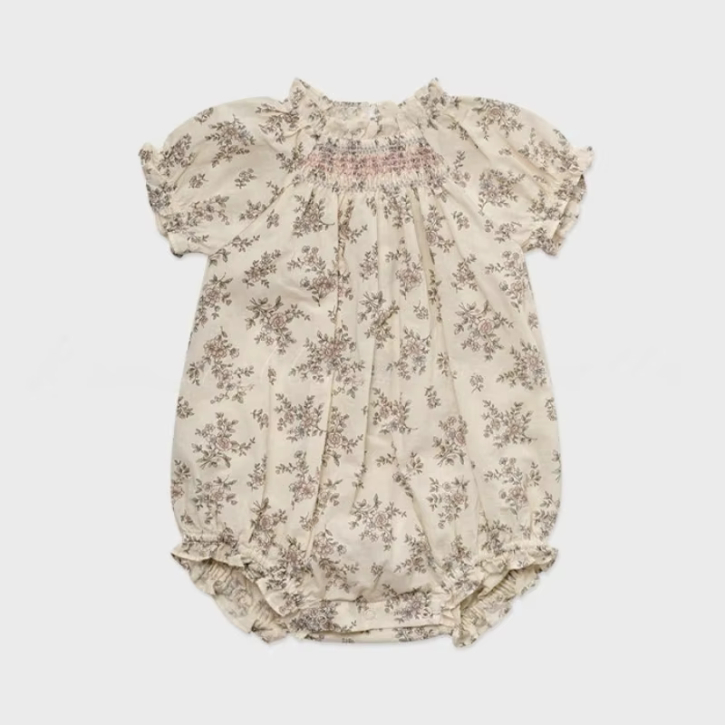 Children's Set 26 LOU Summer Girls' Hand-embroidered Lace-trimmed