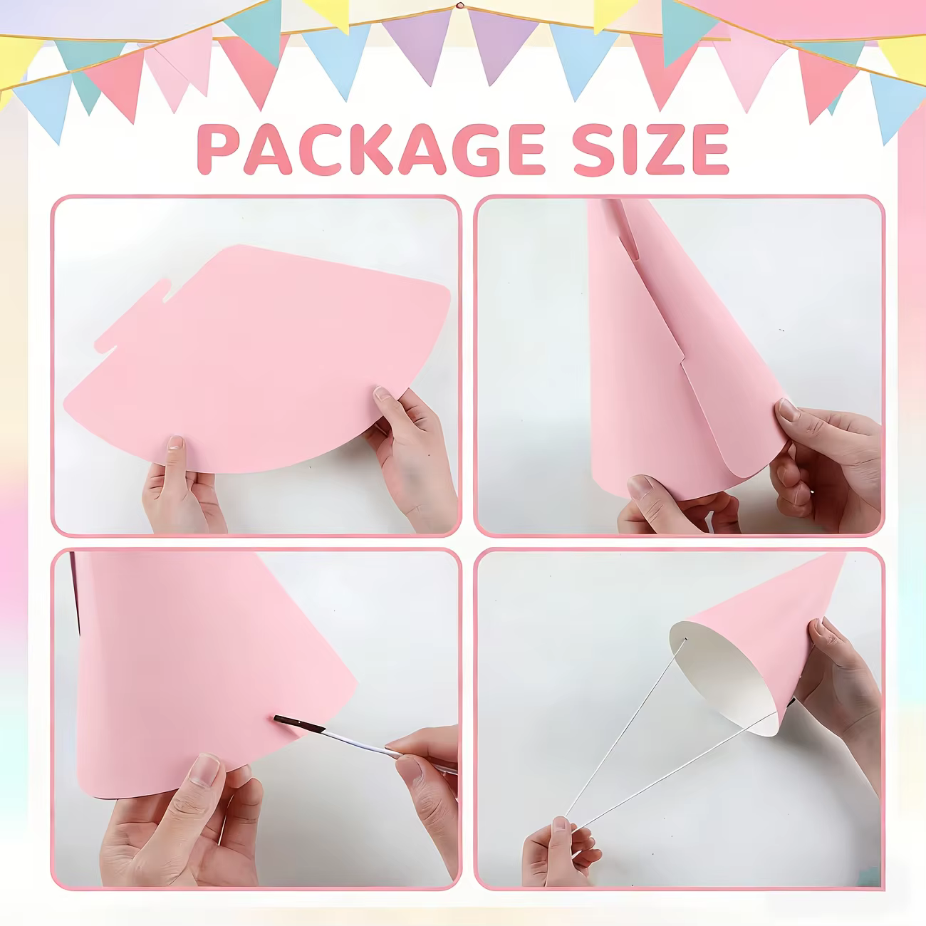 Macaroon Cone Party Hats