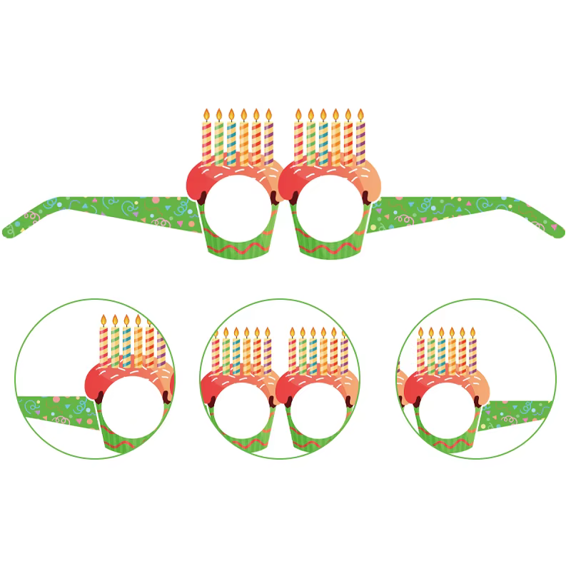 Birthday Candle Photo Glasses