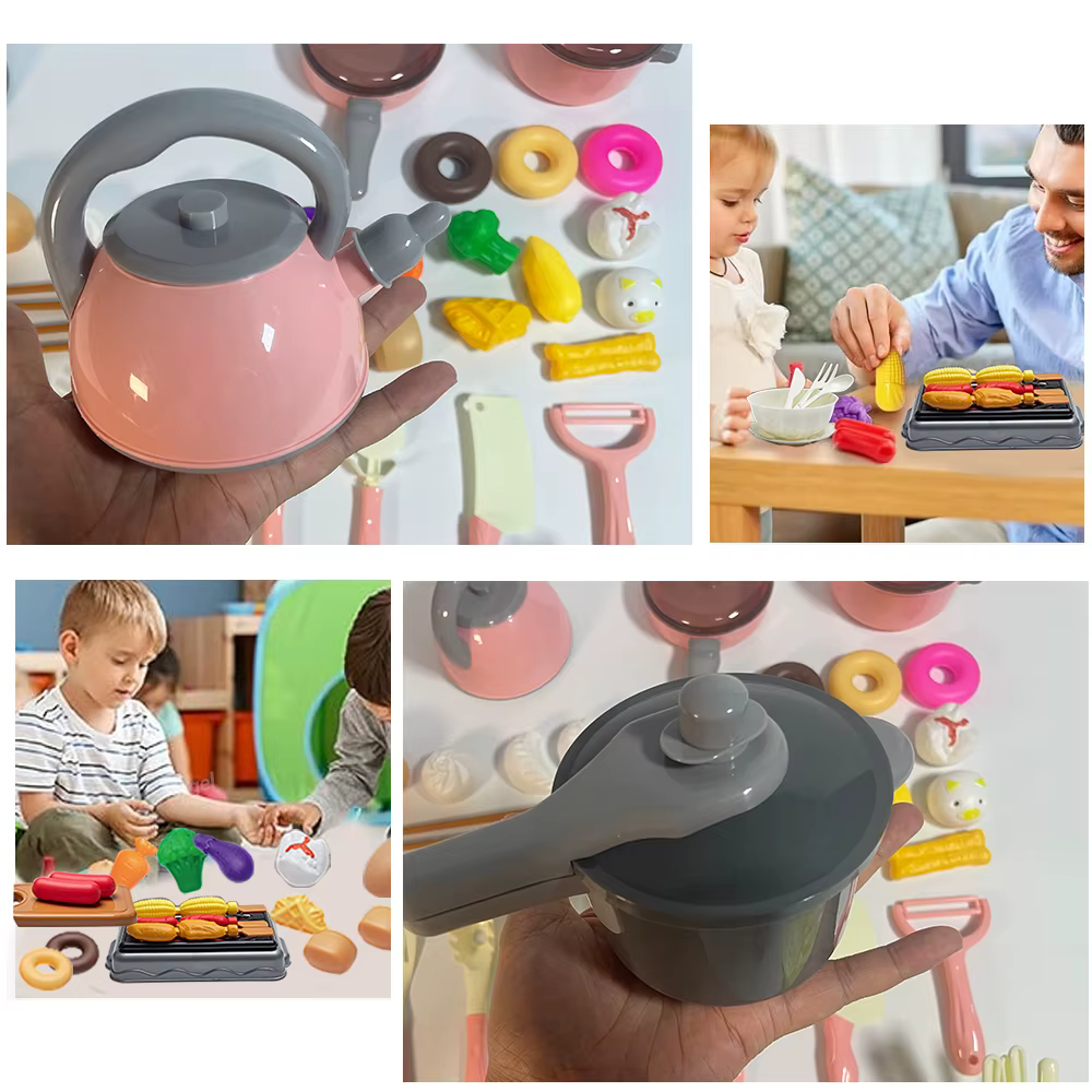 Play Kitchen Accessories Set (59 pcs) – Green