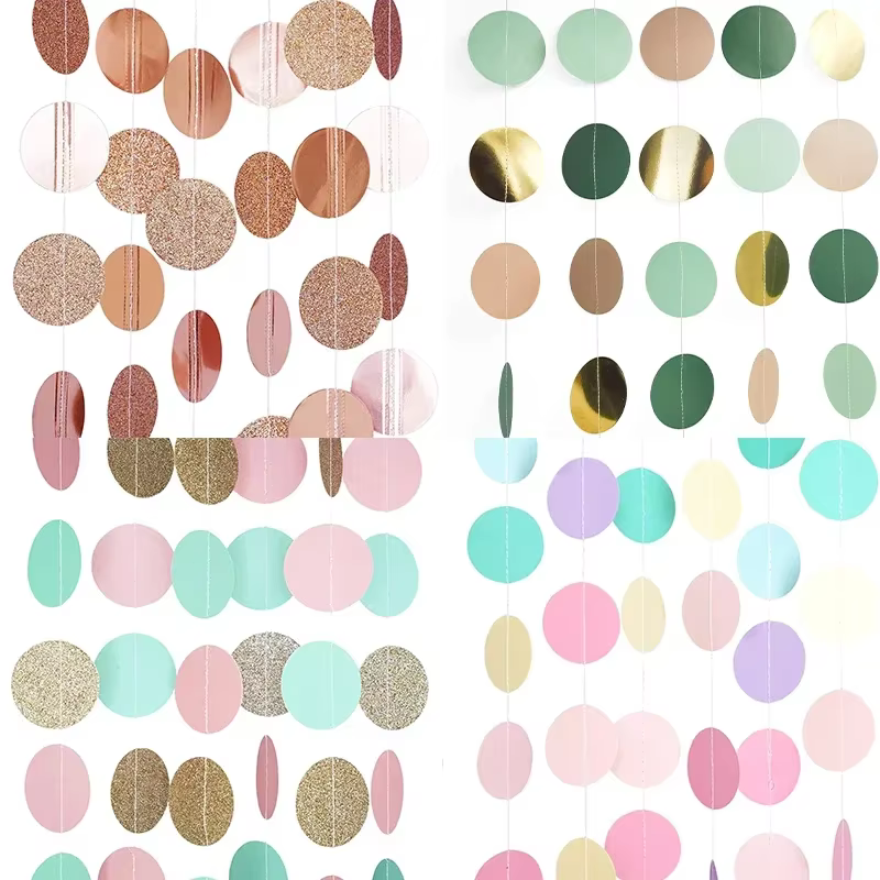 Circle Dots Paper Garland Backdrop – Lilvelle birthday finds