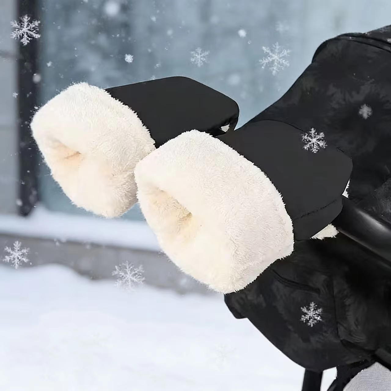 Pram Hand Muffs – Waterproof & Fleece Lined