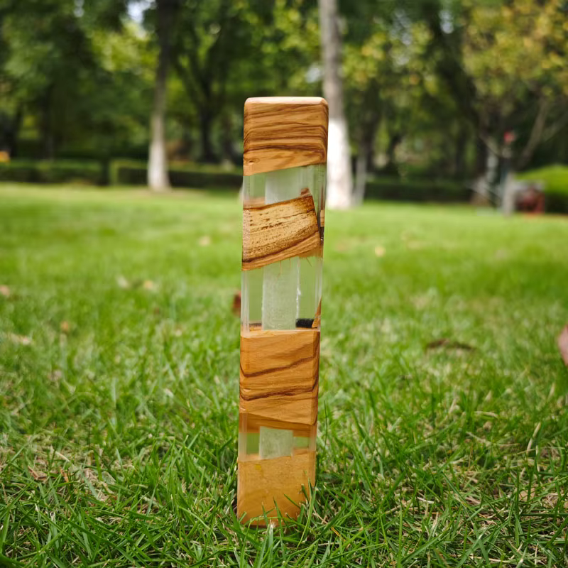 Olive Wood & Resin Rectangular Mezuzah Case