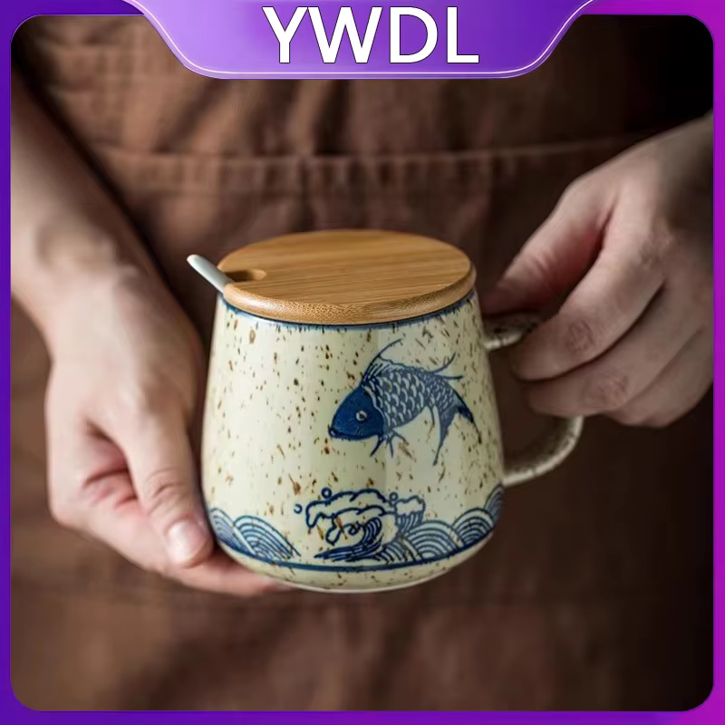 Lidded Ceramic Cocoa Mug