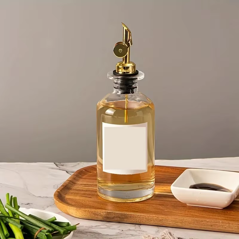 Glass olive-oil pourer bottle