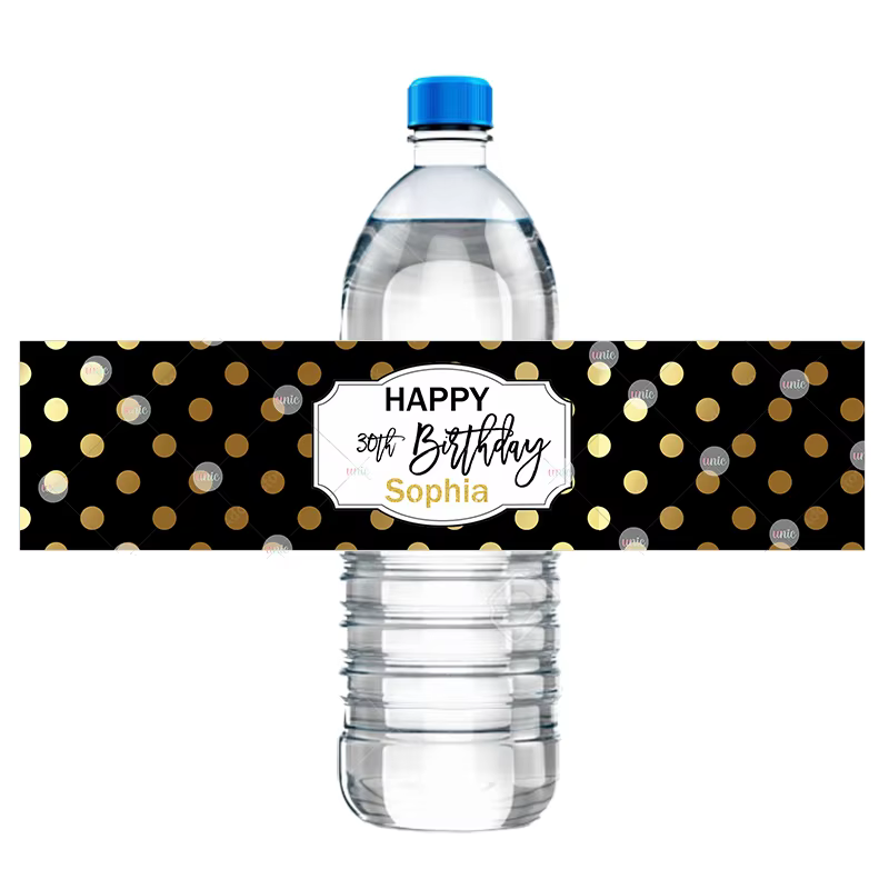 Personalised Gold Bottle Labels