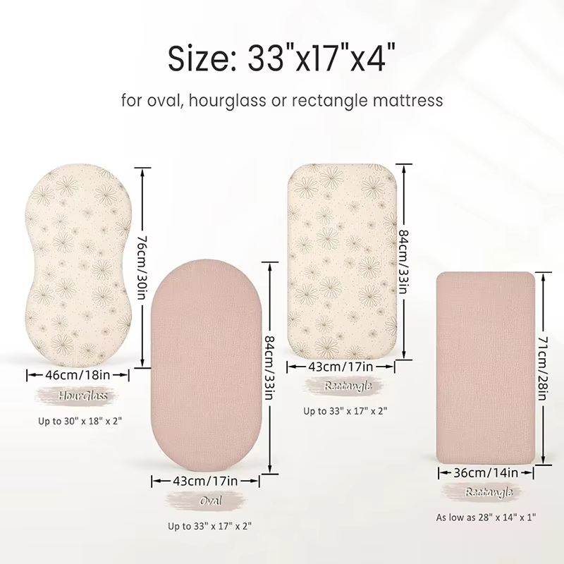 Muslin Fitted Bassinet Sheets