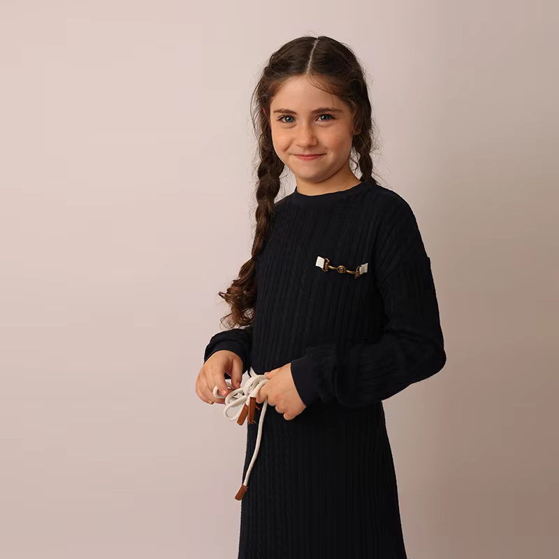 Navy Cable Knit Collection – Dress