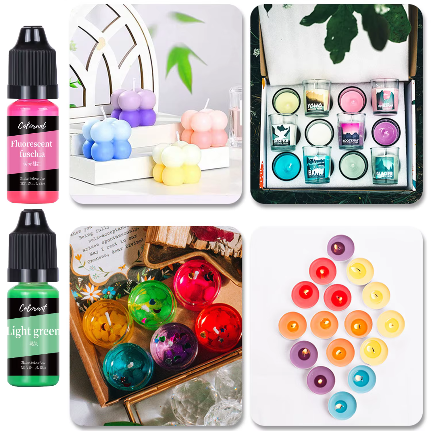 Candle Dyes Kit Liquid Colorant Pigment Set DIY