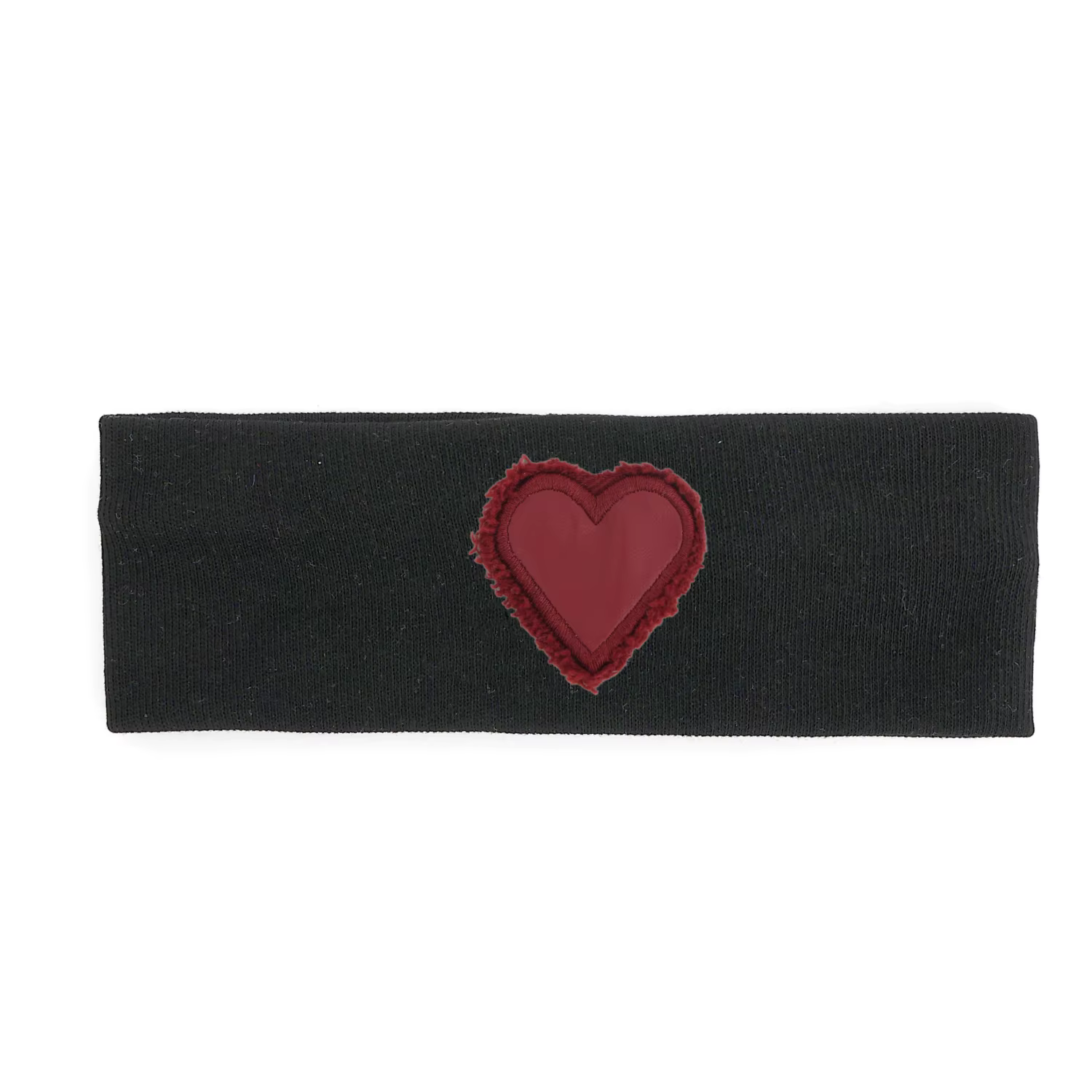 Heart-Patch Cotton Headband