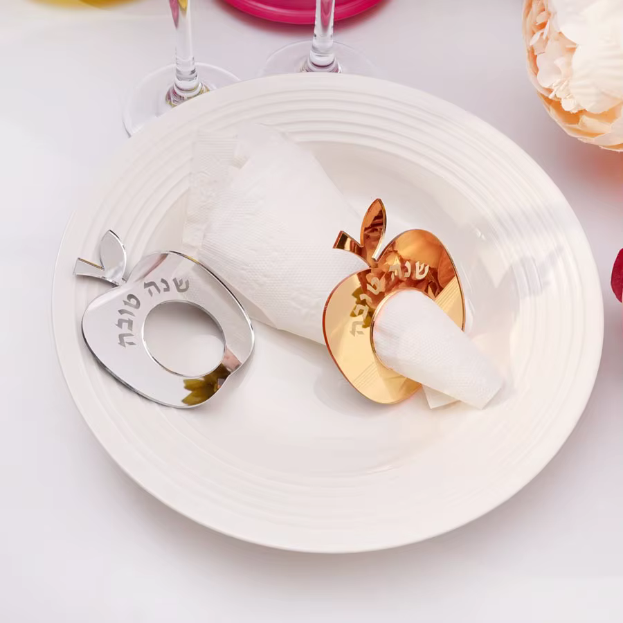 Mirror Apple Napkin Rings