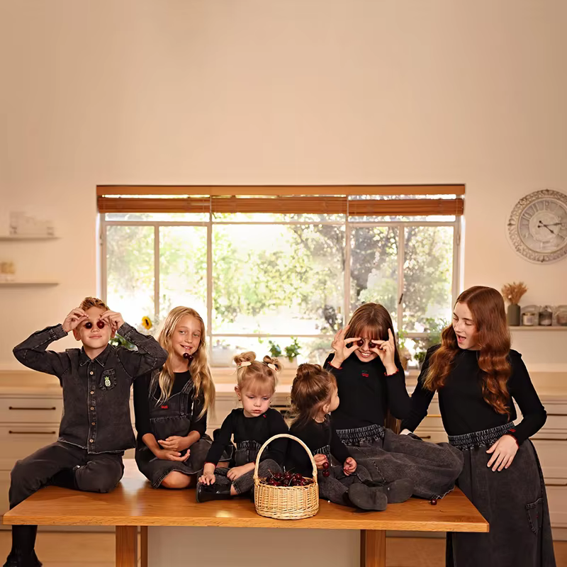 Black Denim Family – Boys Shirt
