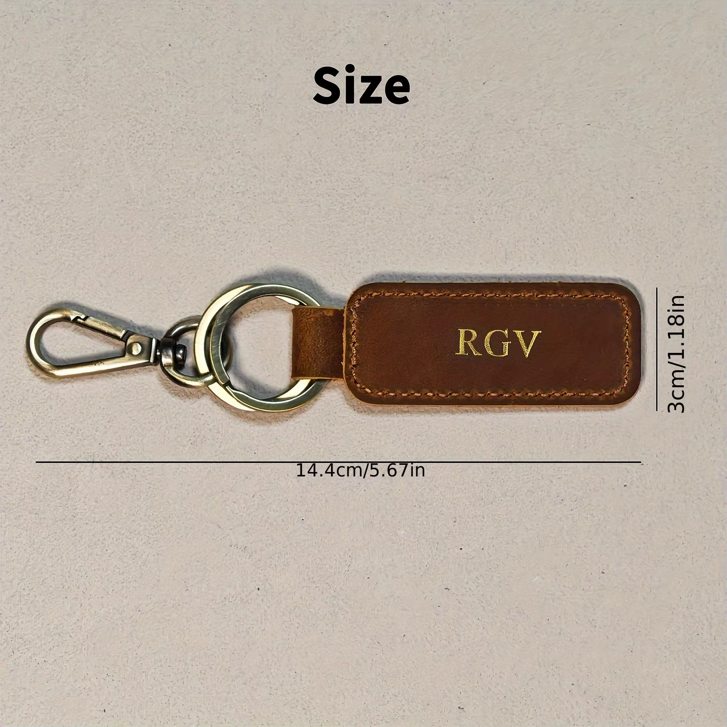 Personalised Leather Name Keyring