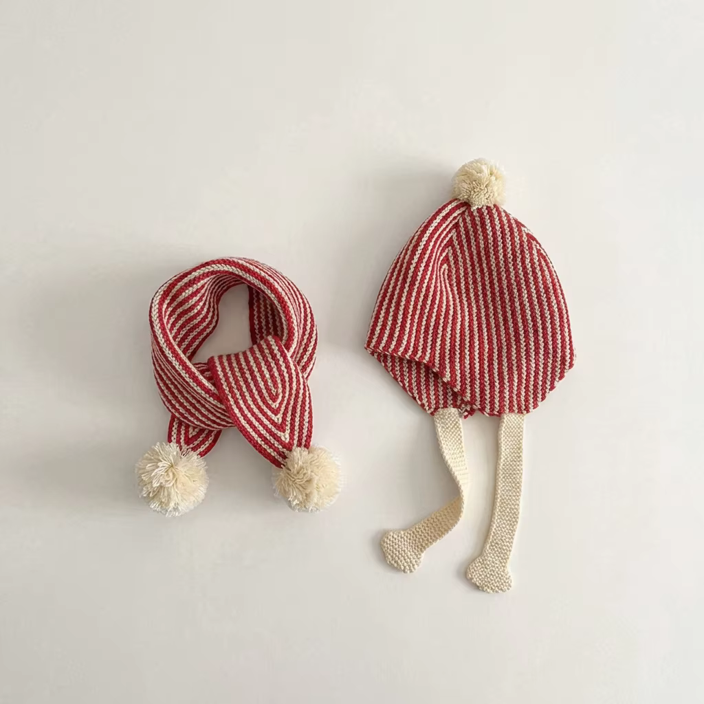 Knitted Hat & Scarf Set