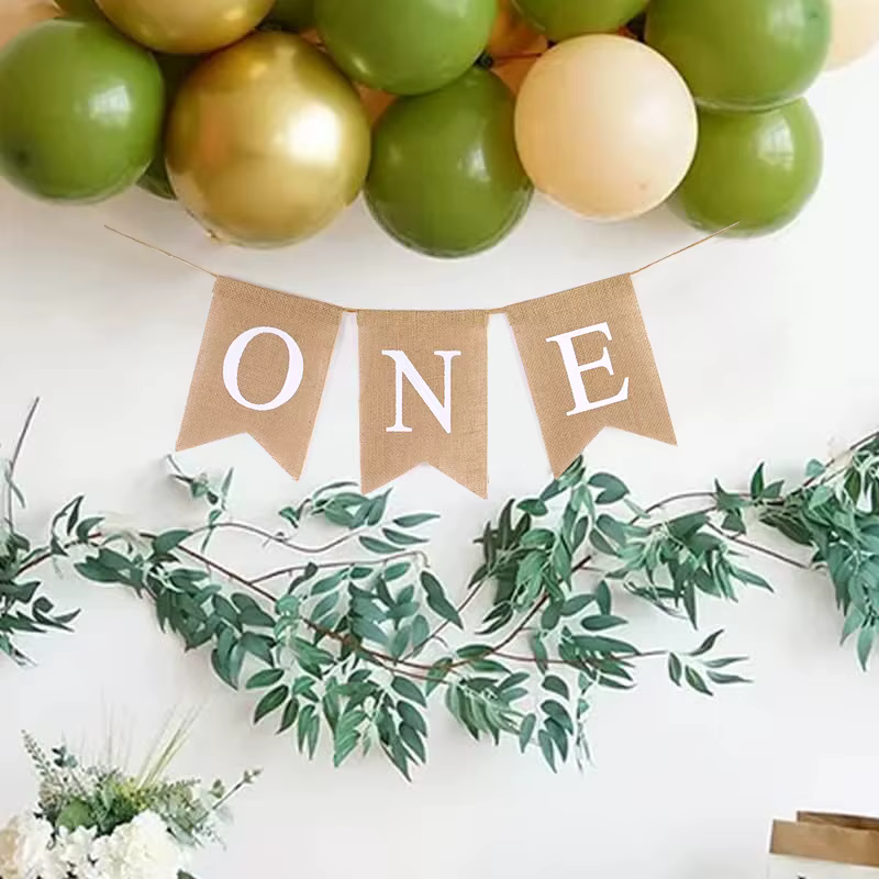 First Birthday Burlap Chair Banner