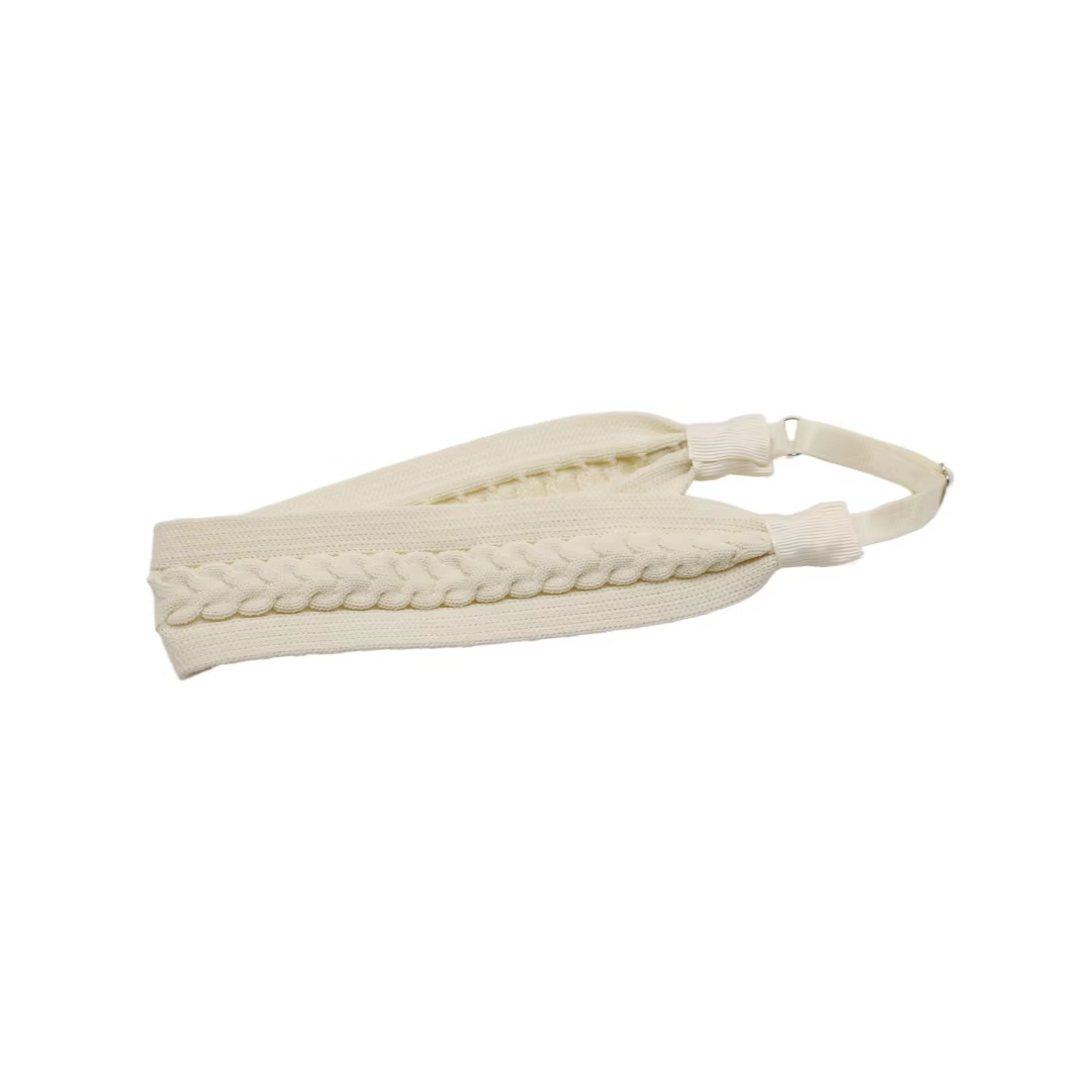 Braided Knit Bow Headband Elastic Headband