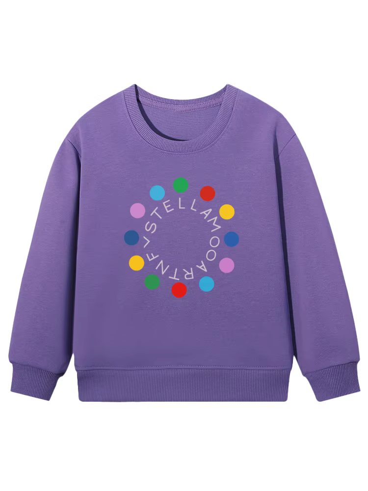 Girls' Colourful Circle Graphic Sweatshirt