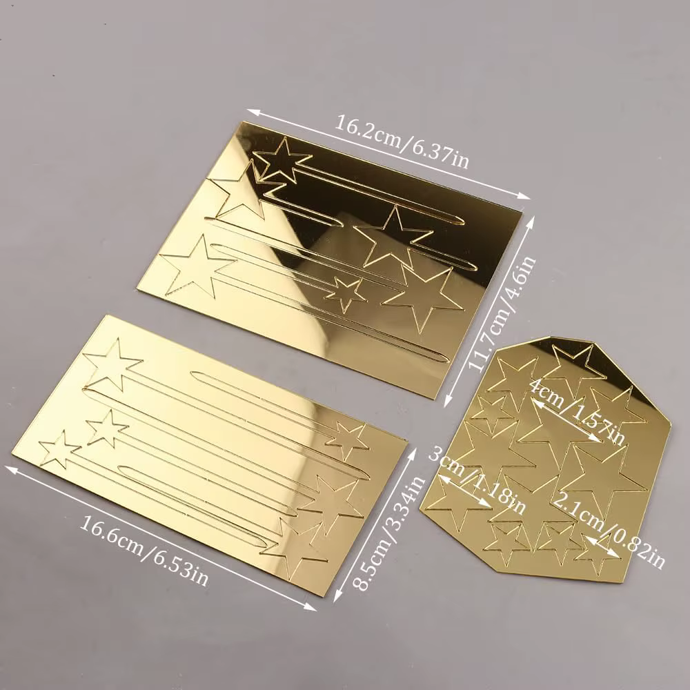 Gold Star Cake Toppers