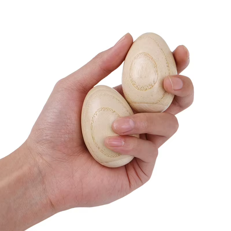 Wooden Egg Maracas (Pair)