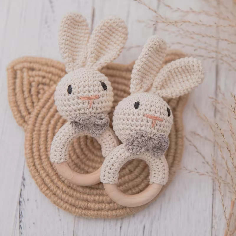 Crochet Bunny Rattle Teether – Lilvelle Baby Corner find
