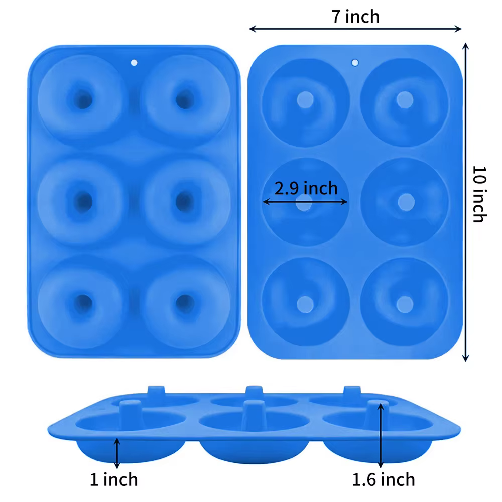 6-Cavity Silicone Donut Mould
