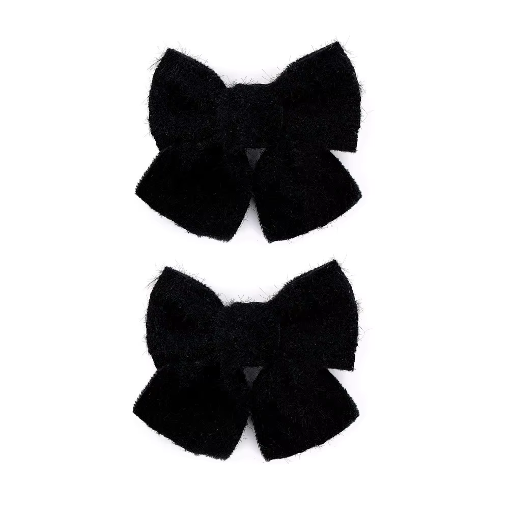 Plush Lace Hair Bow Clips Mini Hair Clip