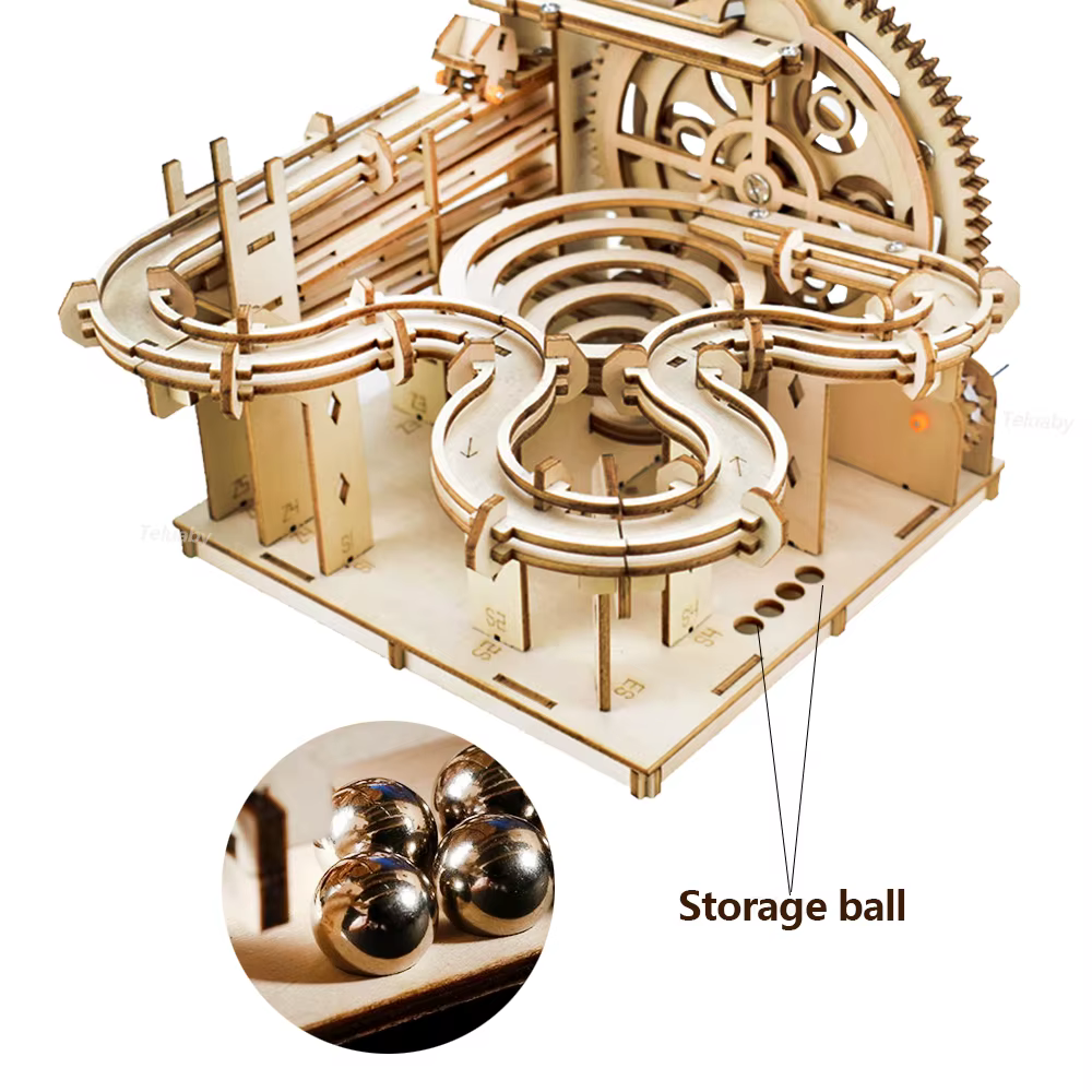 3D Wooden Marble Run Puzzle – Without box