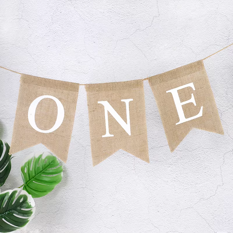 First Birthday Burlap Chair Banner