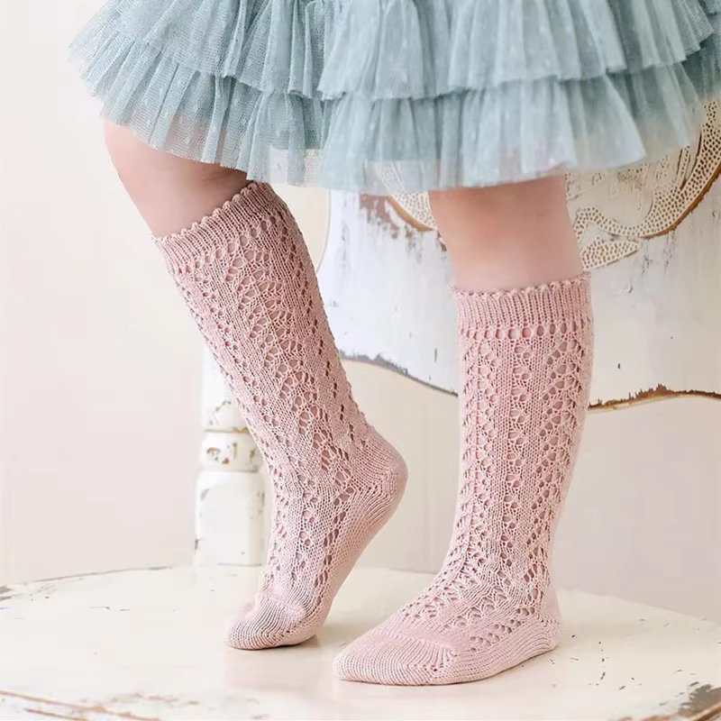 Fine Mesh Knee Socks
