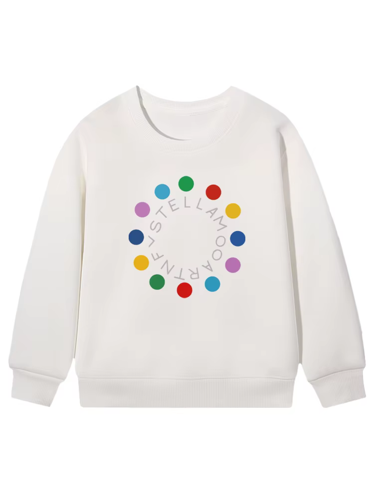 Girls' Colourful Circle Graphic Sweatshirt
