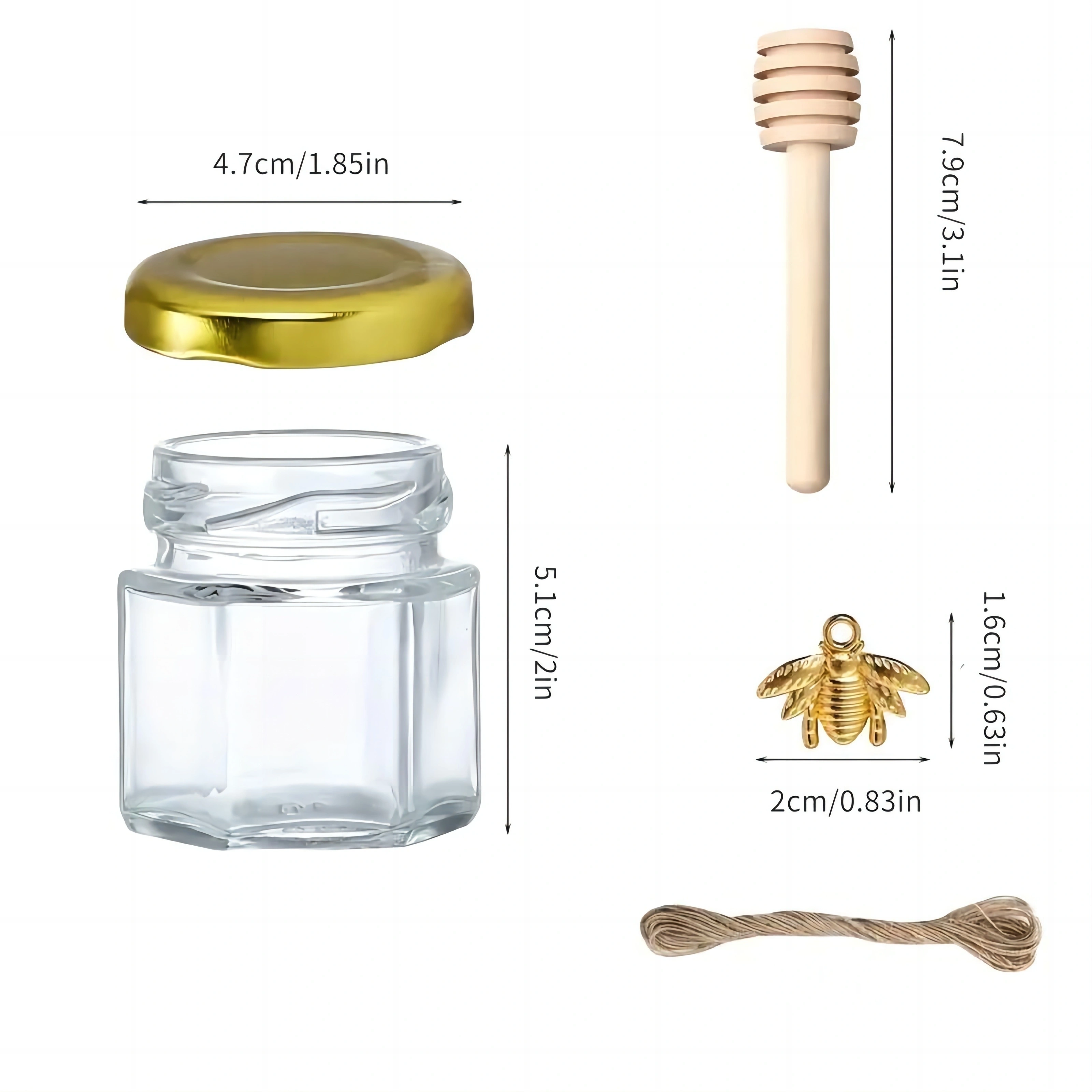 Mini Glass Topping Jars