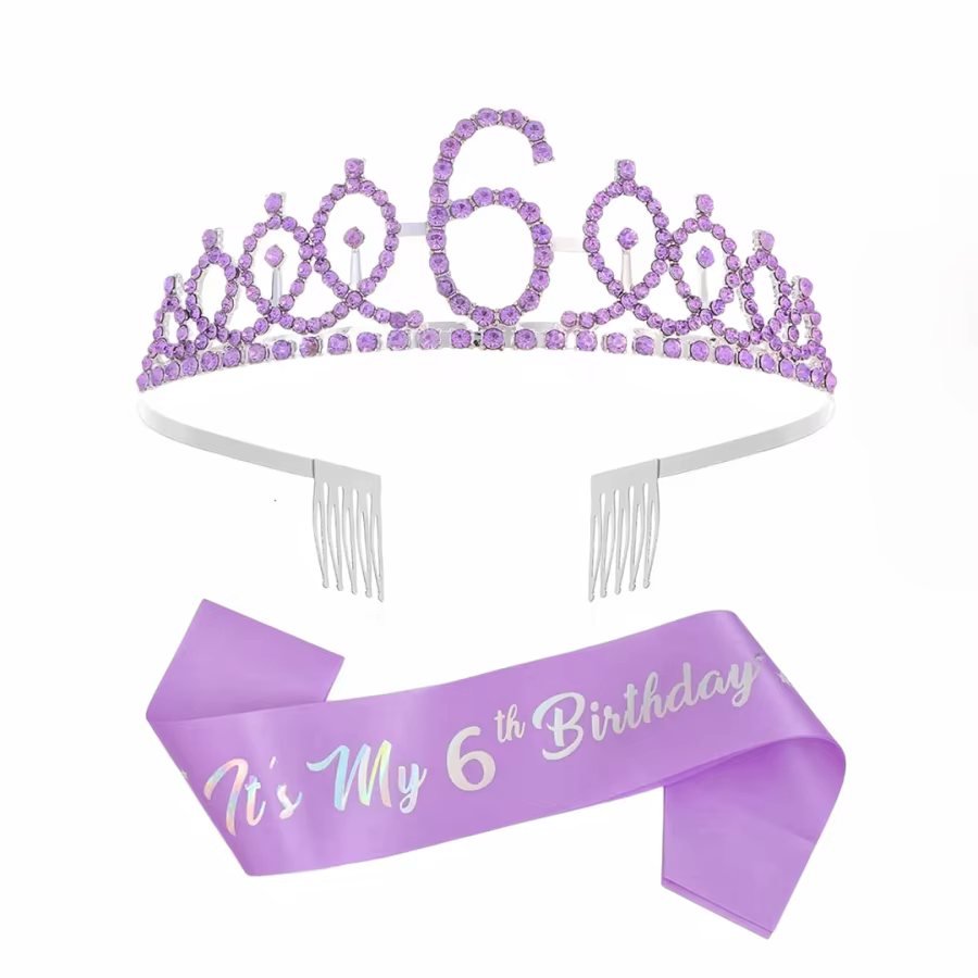 Age Birthday Tiara & Sash Set