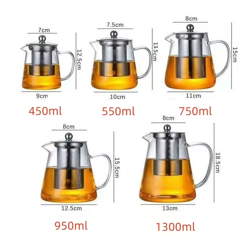 Glass teapot with infuser