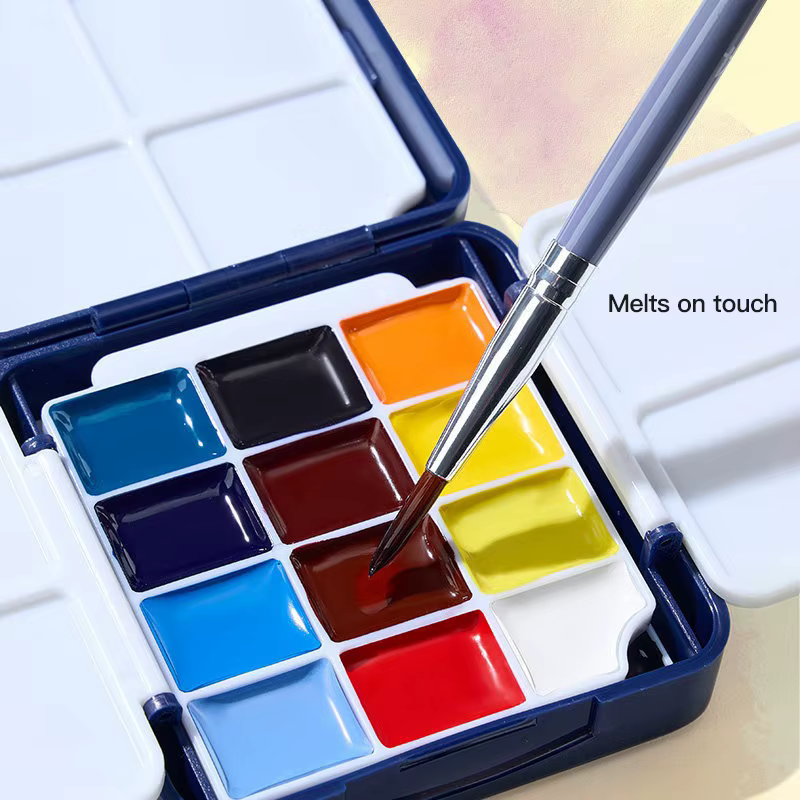 Faber Castell 24-Color Portable Watercolor Paint Set with