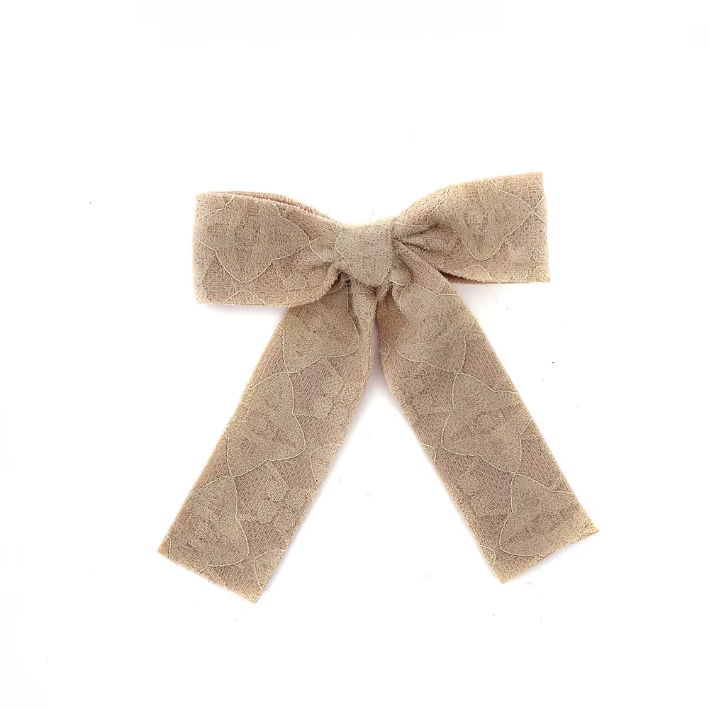Plush Lace Hair Bow Clips Medium Hair Clip