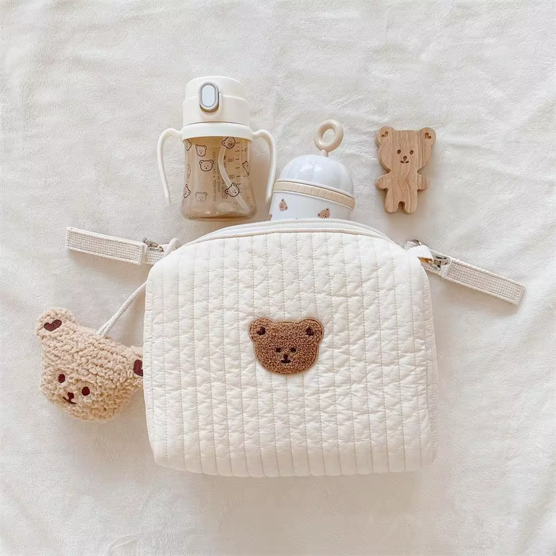 Embroidered Cotton Zip Pouch for the Buggy