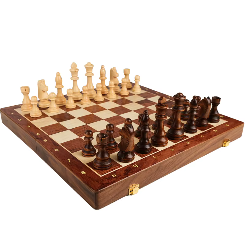 Wooden Folding Chess Set