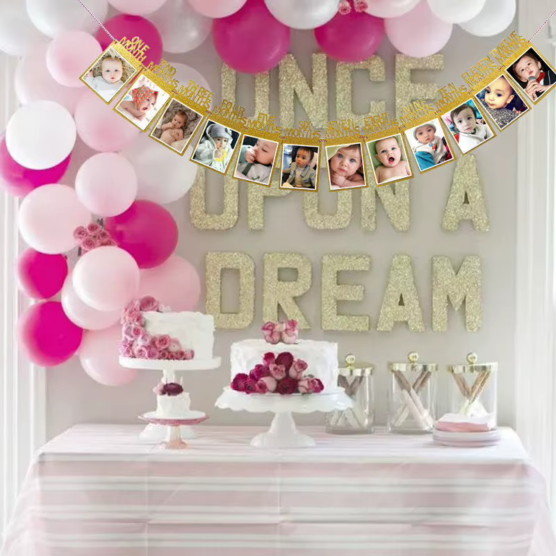 First Birthday Photo Banner