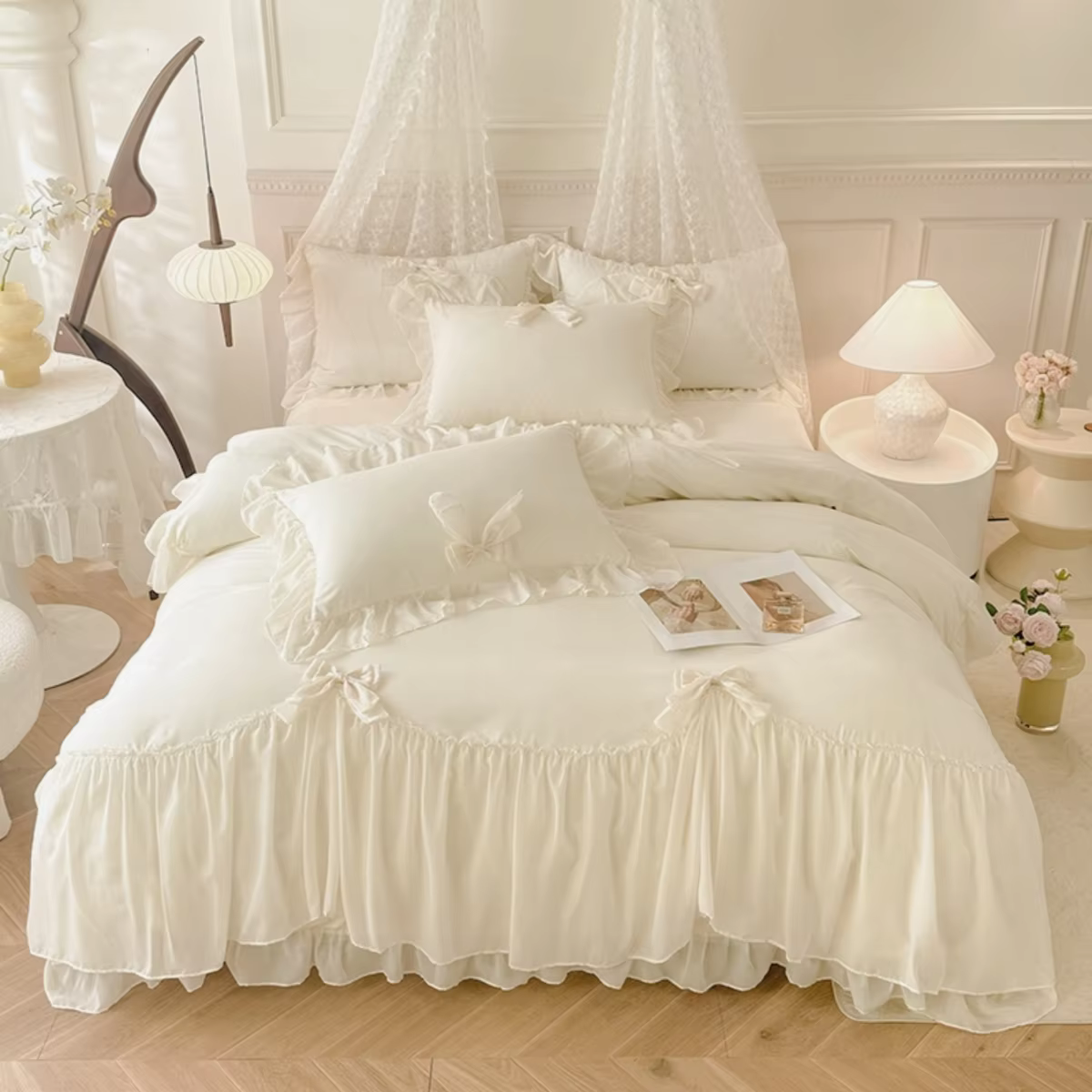 White Ruffle Duvet Set – Lilvelle find