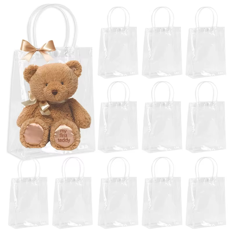 Clear Handle Favor Bags