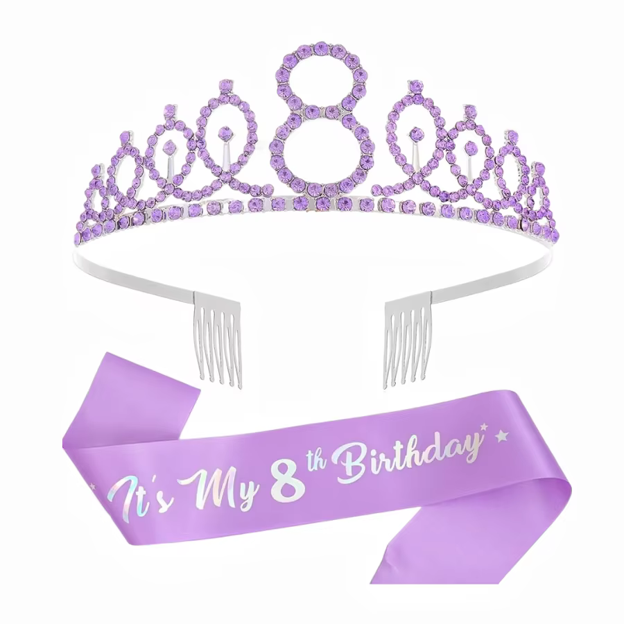 Age Birthday Tiara & Sash Set