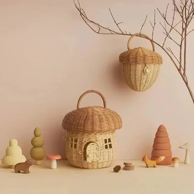 Rattan Mushroom Basket